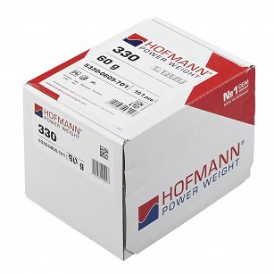 HOFMANN 330 PB 60g (4x10g 4x5g) Klejony niepowlekany ciężarek super slim do felg aluminiowych 50szt