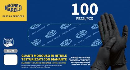 RĘKAWICE NITRYL CZARNE MAGNETI MARELLI 8/M 100SZT.