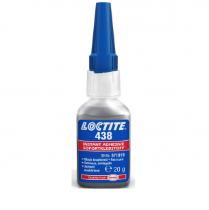 LOCTITE 438 20G - wzmocniony, czarny klej błyskawiczny